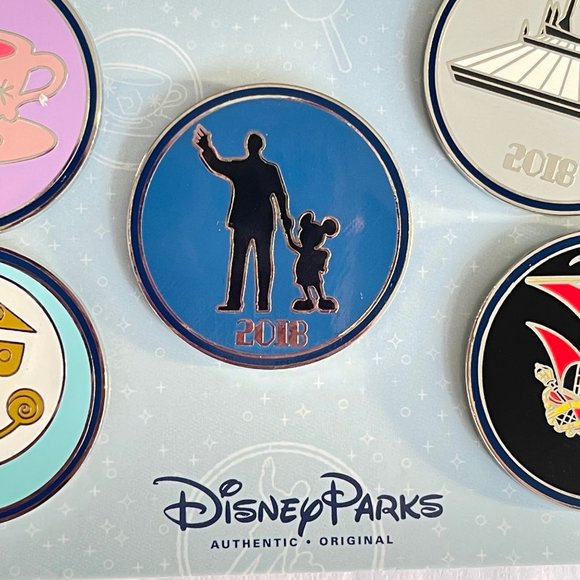 Disney Parks 2018 Space Mountain Peter Pan's Flight Small World Booster Pin Set - Picture 4 of 6